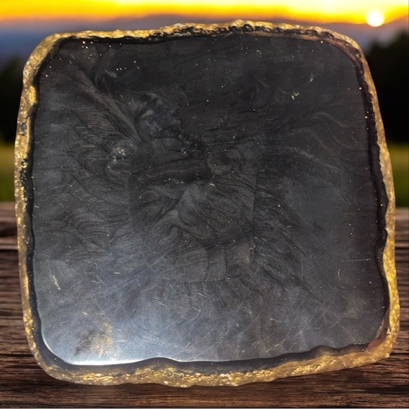 NORE’S NOVELTIES Set of 2 Handcrafted Square Coasters “FAITH” - Picture 2 of 2